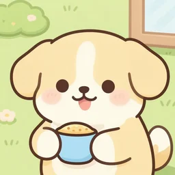 Kawaii anime cute dog