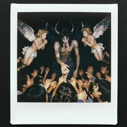dark seraphim, cherubim sucking soul out of the masses, cry for help, polaroid, 9 0 s, by rinko kawauchi