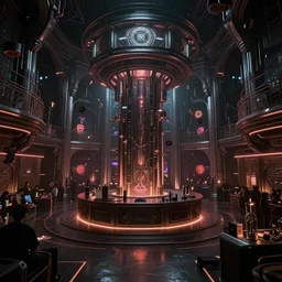 underground techno club, hypermaximalistic, high details, cinematic, 8k resolution, beautiful detailed, insanely intricate details, artstation trending, octane render, unreal engine,