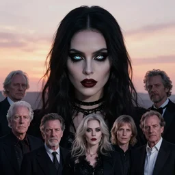 photographic portrait of a stunningly beautiful gothic femalewith glowing eyes in soft dreamy light at sunset, contemporary fashion shoot, by edward robert hughes, annie leibovitz and steve mccurry, david lazar, jimmy nelsson, breathtaking, 8 k resolution, extremely detailed, beautiful, establishing shot, artistic, hyperrealistic, beautiful face, octane render