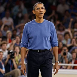 movie still of barack obama in space jam