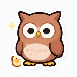 cute miss mascot noarfang noarfang noctowl food sticker art, cronobreaker, beeple game icon