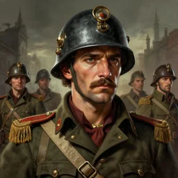 portrait of a spanish civil war hero juan modesto guilloto leon, colourised, face portrait, epic, tragic, military art, fantasy, dieselpunk, hd shot, digital portrait, beautiful, artstation, comic style, by artgerm, guy denning, jakub rozalski, magali villeneuve and charlie bowater