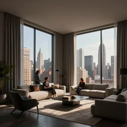 photo environment, modern new york apartment interior : 8 k rtx hdr volume light concept studio matte painting environment digital illustration style, artstation artur tarnowski, mihai muscan, marcin tomalak, marta leydy, marcin stepien, charlotte hughes, zuzanna dabrowa