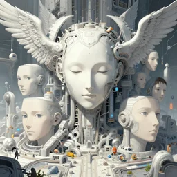 system that gathers resources, concept, sci fi, highly detailed, convoluted, technical, artificial intelligence, utopia, angelical, artstation, unreal engine by zhaoming wu, john collier, albert aublet, cedric peyravernay, nick alm, makoto shinkai, robert mcginnis very coherent asymmetrical artwork, sharp edges, perfect face, simple form, 1