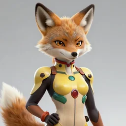 beautiful portrait of a female anthropomorphic coyote fursona wearing a zero suit samus outfit. detailed hands. character design by charlie bowater, ross tran, artgerm, and makoto shinkai, detailed, soft lighting, rendered in octane