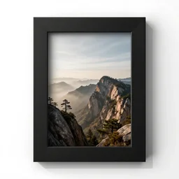 chrome picture frame, professional product shot, isolated on a pure white background, centered, entire object in frame, sharp focus, soft studio lighting