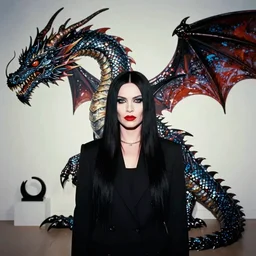 a dragon inspired by bjork photographed by andy warhol