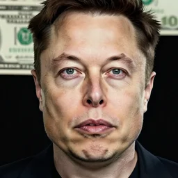 $420 dollar bill with Elon Musk's face on it