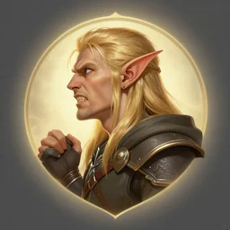 side profile centered painted portrait, male blonde elf ranger, rage, d & d, gloomhaven, matte painting concept art, art nouveau, beautifully backlit, swirly vibrant color lines, fantastically gaudy, aesthetic octane render, 8 k hd resolution, by ilya kuvshinov and cushart krentz and gilleard james