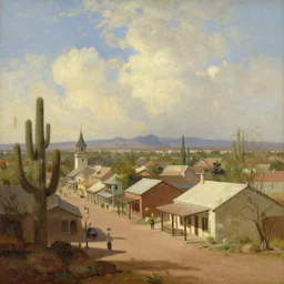 town of superior arizona painting by thomas cole