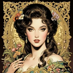 a beautiful detailed front view portrait of a woman with ornate growing around, ornamentation, flowers, elegant, beautifully lit, artgerm, joshua middleton comic cover art,