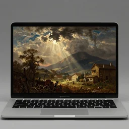 a macbook painted by rembrandt