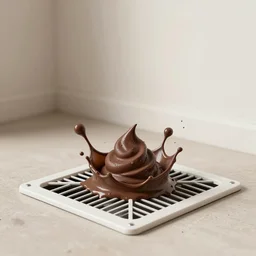 poop splashes across an indoor ventilator midair, trending on artstation, illustration, magazine cover, extremely detailed