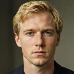 a close up realistic portrait of a blonde man, edward hopper, trending on artstation