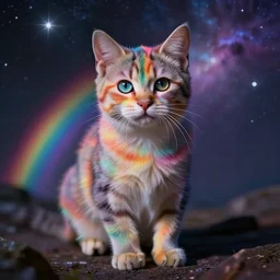 rainbow cosmic kitten
