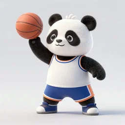 panda dressed in basketball players costume plays basketball by greg rutkowski and thomas kinkade, trending on artstation, 3 d render octane