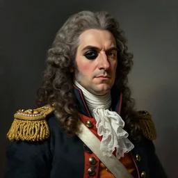 portrait of a one eyed spanish navy officer blas de lezo, face portrait, 1 8 th century clothing, epic, tragic, military art, fantasy, dieselpunk, hd shot, digital portrait, beautiful, artstation, comic style, by artgerm, guy denning, jakub rozalski, magali villeneuve and charlie bowater