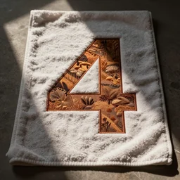 a towel, the number 4 2, forty two