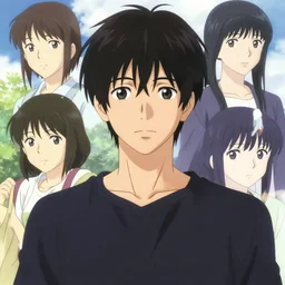 semi-realistic portrait of a black haired anime guy, anime inspired, visual novel, shoujo manga, by makoto shinkai and sakimichan and hiro chihiro and clamp