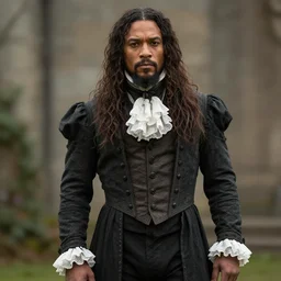 victorian jason momoa. full body portrait. ultra realistic. ultra fine grained. extremely detailed. cinematic. photography. dof