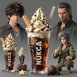delicious nuka cola ice - cream, very intricate, concept art, anime, unreal engine, highly detailed, by artgerm, sakimichan, greg rutkowski and boris vallejo
