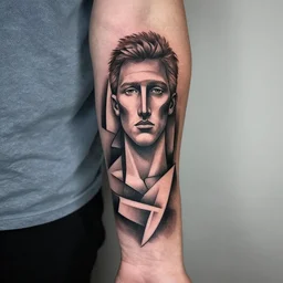 a person with am tattoo on their arm, tom brady, a tattoo by joze ciuha, trending on instagram, cubism, tattoo, clean, intricate
