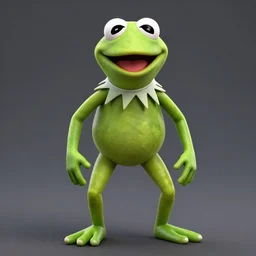 kermit the frog in mortal kombat, character, videogame render, 4 k, artstation