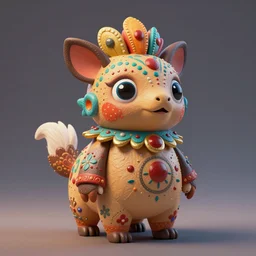 Alebrijes” 3-D 4k ,cute single animal, digital art, Mexican folk art, Hyperdetailed, amazing background, matte painting, gouache, Martin Sandiego, Julia Fuentes, Miguel Sandiego”