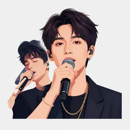 2 d character design, male superstar singer, vector art, digital art, portrait, 4 k, 8 k, sharp focus, smooth, illustration, concept art, music artist