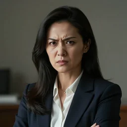 an angry female teacher
