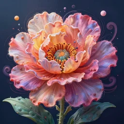 a beautiful amazing art of a flowrer dream,ultra detailed thin curl noise splines by tom Haugomat, Serena Malyon, Maxim Shirkov, Alex Pogrebniak and Robin Gundersen, Trending on artstation,intricate,mistic atmosphere, featured on Behance, octane render,well rendered,colorfull:1