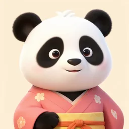 portrait of cute panda wearing a kimono 👘, in the style of zootopia, disney, by jessica rossier and brian froud. volumetric light, artstation, concept art, 8 k, high detail, perfect, sharp focus