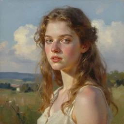 hyper - detailed character composition painting in the style of artist chris mars, in a landscape
