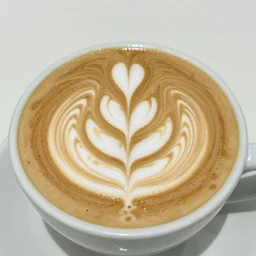 a cat latte art