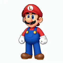 sprites of Luigi in an RPG, pixel art, award-winning