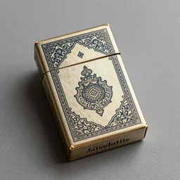 design for a vintage cigarette pack from a zoroastrian!!!!! italy!!!!!