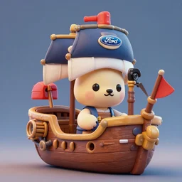 full shot,a painting of cute toy pirate ship,Ford, Henry Justice,trending on artstation,3d octane render,High detail