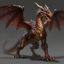 full - body concept art of a four - legged giant dragon, fantasy, d & d, concept art of a dragon, image of a dragon, picture of a dragon, ( stylized, artgerm, artstation, hd, cgsociety, cgi, realistic, dramatic, cinematic, artistic, trending, detailed )