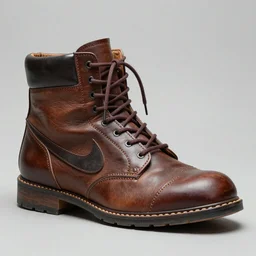 a photo of a ancient medieval leather nike shoes, 4 k, trending on artstation