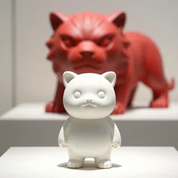 a small guardian in front of a red - eyed beast exhibit by h. r. giger and greg rutkowski, the last guardian by fumito ueda - elden ring