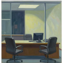 an edward hopper style painting of better call saul office