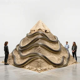 pyramid with snake wrapped around it by artgerm and Craig Mullins, James Jean, Andrey Ryabovichev, Mark Simonetti and Peter Morbacher 16k