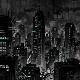 a cyberpunk l ost in a dark cyberpunk city, wires, machines, in a dark future city by jeremy mann, francis bacon and agnes cecile, ink drips, paint smears, digital glitches glitchart