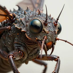 close up portrait of insectoid dragon, compound eyes, antennae, mandibles, fantasy illustration, digital art, max details, hyper realistic, 8 k resolution, intricate, elegant, highly detailed, digital painting, artstation, concept art, matte, sharp focus, illustration