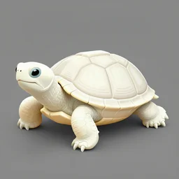 albino turtle, digital art, cel shaded