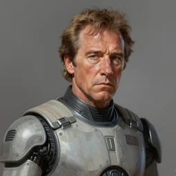 star wars portrait of a paul newman by greg rutkowski, jacen solo, very sad and relucant expression, wearing a biomechanical suit, scifi, digital painting, artstation, concept art, smooth, artstation hq.