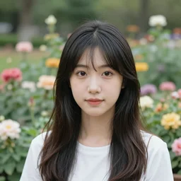 a portrait of pretty flower garden