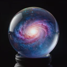 glass sphere with a galaxy inside, disney, pixar, 8 k, hd, dof, kodak film, volumetric lighting, subsurface scattering, photorealistic, octane render, details