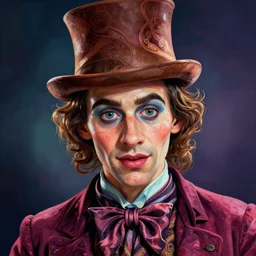 An extremely psychedelic portrait of willy wonka, surreal, LSD, face, detailed, intricate, elegant, lithe, highly detailed, digital painting, artstation, concept art, smooth, sharp focus, illustration, art by Jason Edmiston